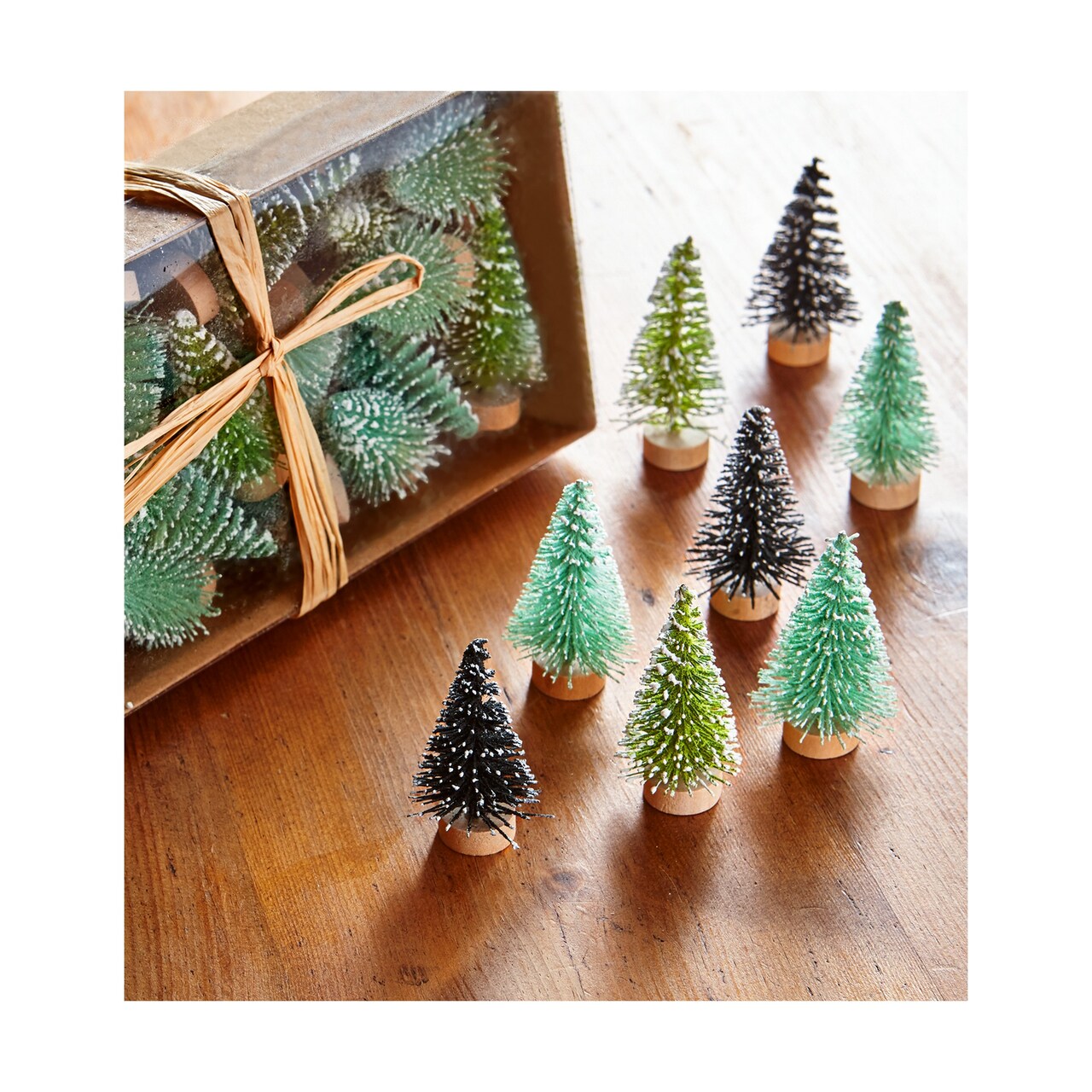 Mini Tree Set Of 24 Green Artificial Christmas Xmas Holiday Home Decor